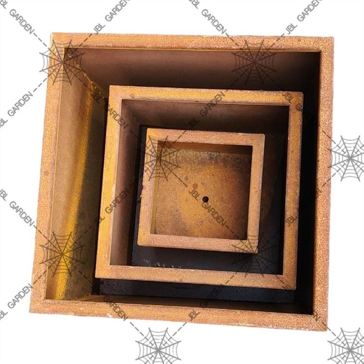 कोर्टेन स्टील लॉन्ग बॉक्स प्लांटर