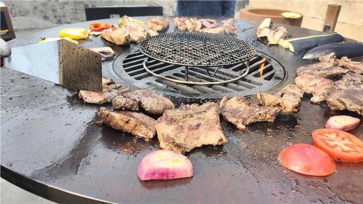 Outdoor Kitchen Corten Steel BBQ Grill Smoker