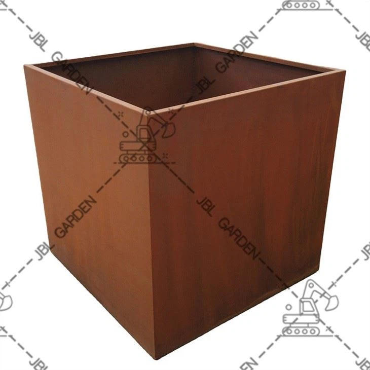 Rusted Steel Planter Boxes