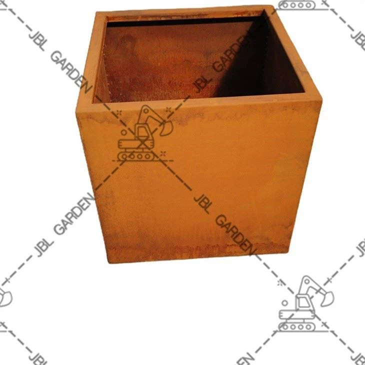 Rusted Steel Planter Boxes