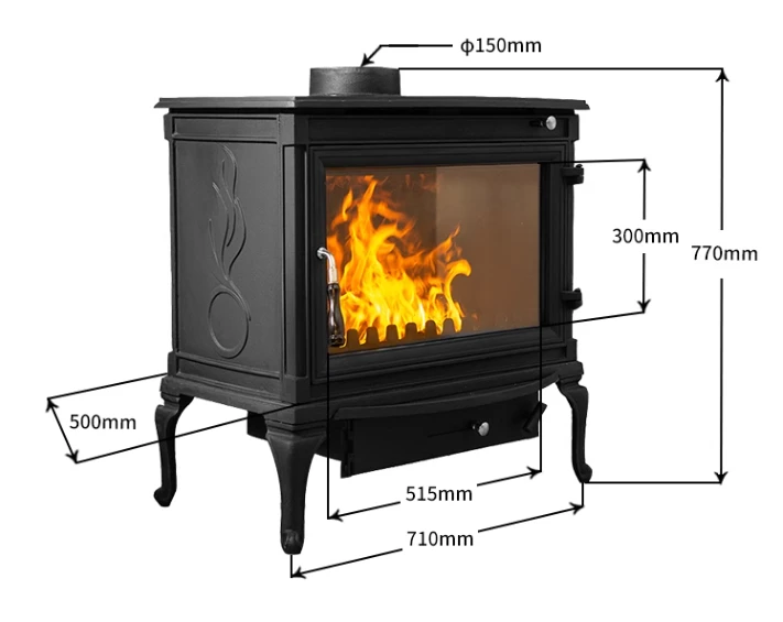 Efficient Heating, Worry Free, Smoke-free, Energy-saving Cast Iron Fireplace