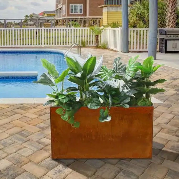Outdoor Steel Pot Rusty Flower Pot price