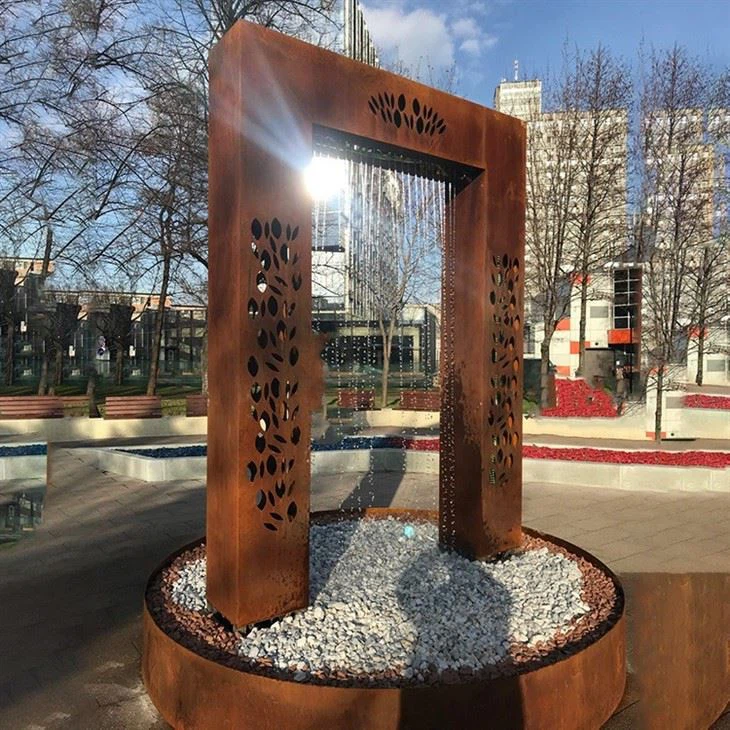 Rustic Corten Steel Water Bubble
