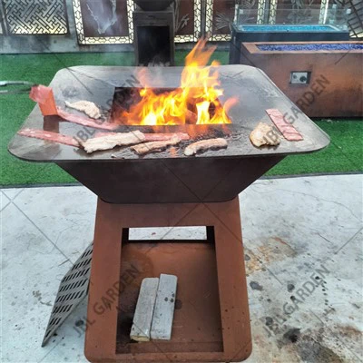 कॉर्टन स्टील बीबीक्यू ग्रिल बाहरी उपयोग