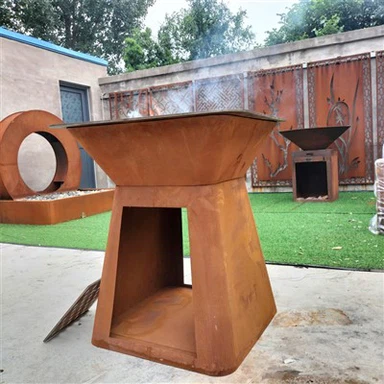 कैम्पिंग के लिए कॉर्टन स्टील चारकोल बीबीक्यू ग्रिल