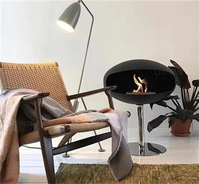 इनडोर ब्लैक इथेनॉल फायरप्लेस