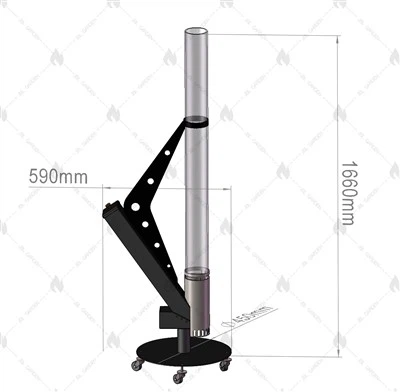 पोर्टेबल आँगन बायोमास पेलेट हीटर